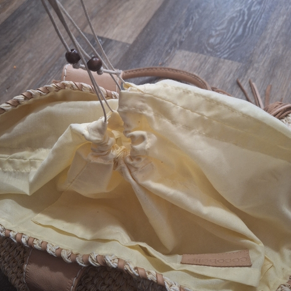 Cocobelle Isabella Natural Raffia & Leather Fringe with Beaded Details Tote Bag - Picture 10 of 12